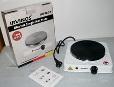 Irvings IHPSE02 Elektro Kochplatte Kochfeld 1800Watt Party Camping Kochen White