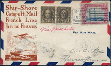 Katapult 1929 USA Ile de France Brief New York Paris Le Havre Catapult / 672