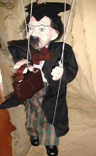 Marionette professor porzellan - marionette,