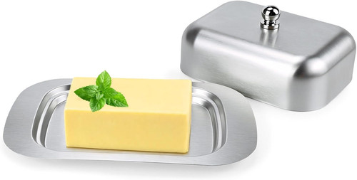 Butterdose aus edelstahl - butterdose,