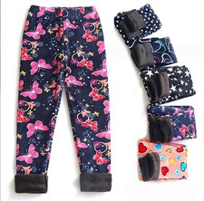 Kinder Thermo Leggins Winter Hose Leggings Jeggings Mädchen Winterleggings DE