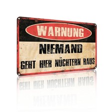 Warnschild Pub Bar Retro
