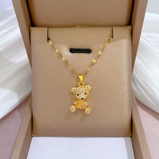 Zirkonia Halskette Damen Gold