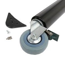 Tischbein aus Stahl mit Rolle