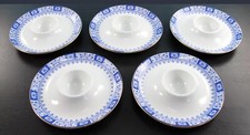 China Blau Eierbecher mit Ablage Ø 124 mm Seltmann Weiden Porzellan 5 Stück TOP