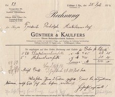 LÖBAU, Rechnung 1914, Günther & Kaulfers Melasse-Futter-Fabrik