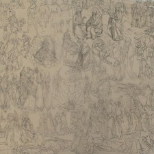 Bible scenes drawing motif