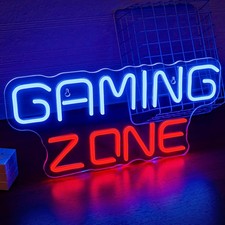 Spielzone Neon Schild, Rot und