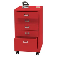 B-Ware Rollcontainer MCW-L49, Schubladenschrank, 75x40x41cm 5 Schubladen rot