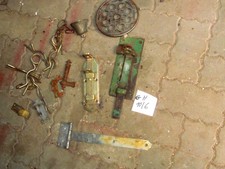 Konvolut Griff Riegel Splinte glocke Scharniere Angel Bolzen Tür Tor Scheunentor