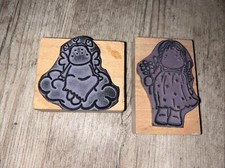 2 Stempel Rubber Stamp Magnolia Mädchen Blume  + Schutzengel Wolke