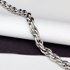 Panzerkette Königskette Zopfkette Halskette Armband Edelstahl Schmuck 16 - 80 cm