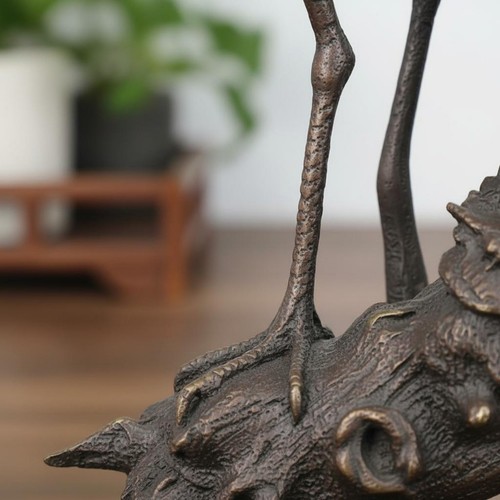 Kranichfigur aus messing - kranichfigur,