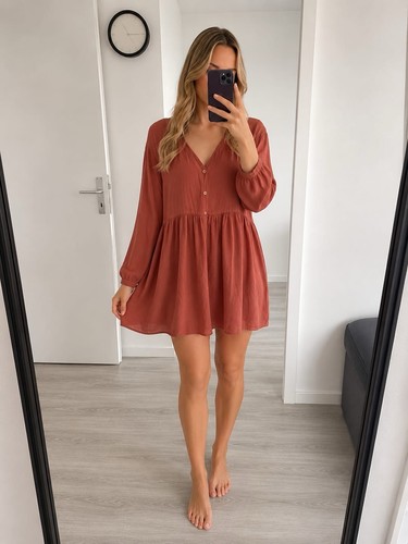 Kleid mit langes ärmeln - kleid,