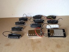 Konvolut: 12 Gitarren-Tonabnehmer Guitar 10 Pickups für Strat/ST und 2x SG Style