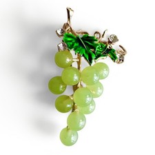 Grüne Trauben Brosche
