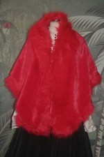 umhang cape kunstpelz rot free size gothic mittelalter