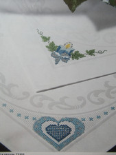 Stickvorlage "Eckmotive für Mitteldecken" 4 Kreuzstichmotive RICO Design