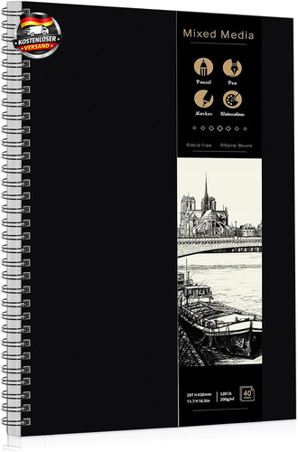 Skizzenbuch mit 200 - a3, g/m²