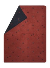 David Fussenegger Kurzflor Wohndecke Savona 'Hirsch allover' Ziegelrot 0237/17