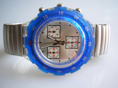 Swatch aqua chrono - aqua-chrono-flex, blue