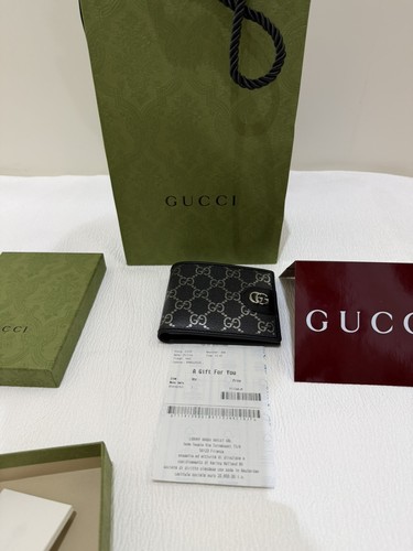 Gucci leder geldbörse mens - leder,
