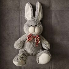 Plüsch Hase Heunec grau Karo