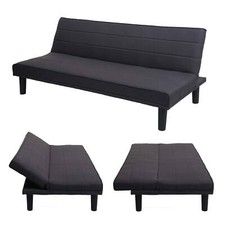 B-Ware Schlafsofa MCW-J17, Klappsofa Gästebett, Schlaffunktion, anthrazit-grau