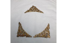 030N) Set Originale Zierelemente Bronze Wieneruhr o. Laternenuhr um 1900