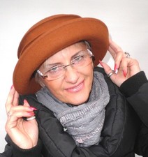 Damen Hut Rostfarbig elegant