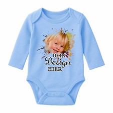 Langarm babybody einfarbig mit - langarm,