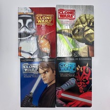 Star Wars: The Clone Wars Seasons 1, 2, 3 & 4 COMPLETE DVD Lot Bundle Collection