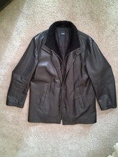 Boss , Lederjacke Schwarz Größe Halblang Größe 54