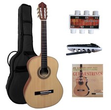 3/4 Konzertgitarre MASSIV - DECKE FICHTE im SET (Tasche, Kapo, Saiten, SP) M3/4G
