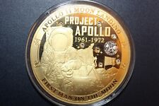 XXL Gigant Medaille Apollo 11 Moon Landing Mondlandung Raumfahrt 70mm Swarovski