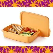 Tupperware Eco+ Pausenbox orange Brotbox Pausenbox 3 Fächer abgetrennt NEU OVP