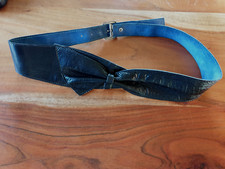 Ledergürtel Taillengürtel Miedergürtel echt Leder Einzelstück Schwarz 78-92 cm