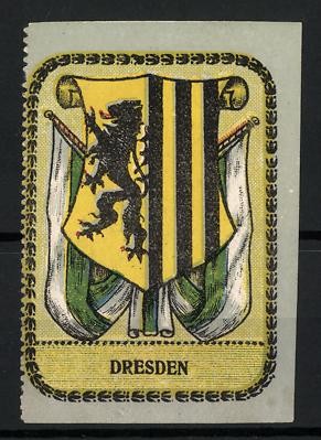 Reklamemarke dresden wappen - reklamemarke,