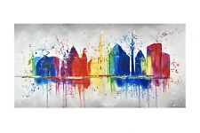 KunstLoft® Acryl Gemälde 'Dortmunder Skyline' 120x60cm | Bild handgemalt