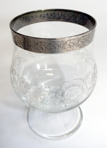 Cognac glas mit - , platin-rand