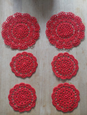 Kleines Deckchen Set rot 6