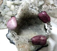 echter RUBIN mit BERGKRISTALL