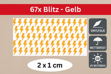 67x Blitz Aufkleber Gelb |