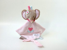Nattou Elefant rosa Dreiecktuch mit Stickerei Herz Schmusetuch Kuscheltuc (T227)