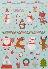 60x WEIHNACHT STICKER 01-02