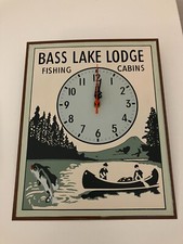 Blechschild mit Uhr Deko Retro