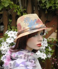 Damen Hut Trilby Mehrfarbig