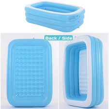 Aufblasbarer Gartenpool Rechteckig XXL Sommer Wasserspaß Erwachsene Kinder