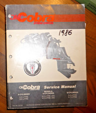 Johnson Outboard Motor omc cobra stern drives service manual 1986