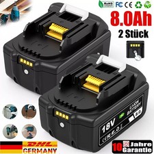 2X 8,0Ah für Makita Akku 18V